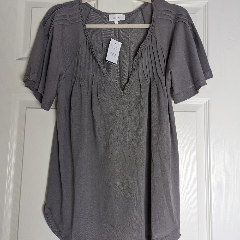 Womens Bohme Vneck Bell Sleeve Blouse